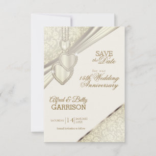 Save the Date - Ivory Creme Anniversary  Invitation