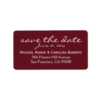 Save the Date Labels - Wine