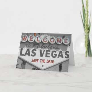 Save the Date Las Vegas Sign Card
