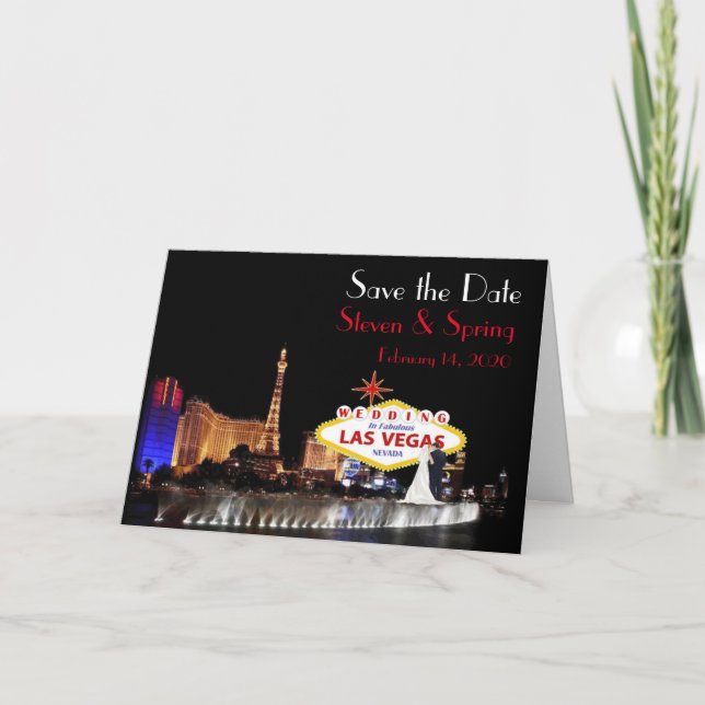 Save the Date Las Vegas Wedding Card Beth (Front)