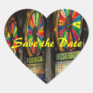 Save the Date Las Vegas Wedding Heart Sticker