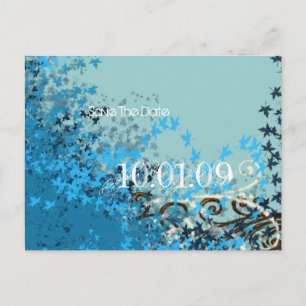 Save the Date- Leaf Swirls - - Announcement Postcard