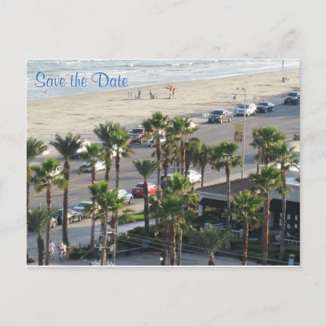 Save the Date - Let's Go to Galveston Postcard (Front)