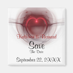 "Save the Date" Lighted Heart Magnet