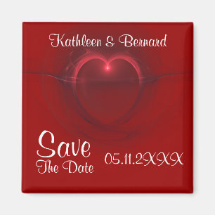 "Save the Date" Lighted Heart Magnet