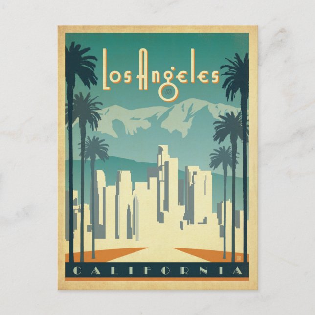 Save the Date | Los Angeles, CA 2 Announcement Postcard (Front)