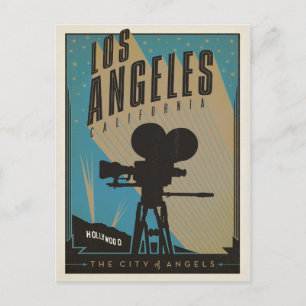 Save the Date   Los Angeles, CA Announcement Postcard