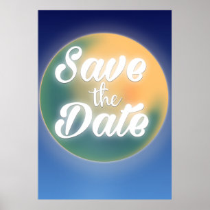 Save the Date Magical Moon Poster