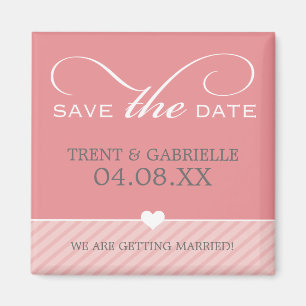 SAVE THE DATE MAGNET :: lovely type SQ 1