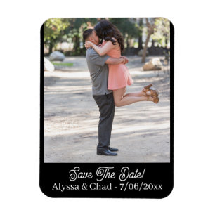 Save the date magnet personalised photo