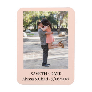Save the date magnet personalised photo