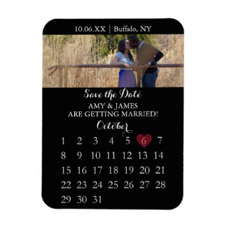 Save the Date Magnet - Photo Calendar (Vertical)