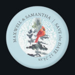 Save The Date Magnets Winter Wonderland Weddings<br><div class="desc">This winter save the date magnet showcases a watercolor winter wonderland,  offering a rustic and unique choice for mountain,  Christmas,  and holiday weddings.</div>