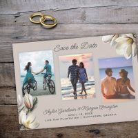 Save the Date Magnolia Wedding Announcement