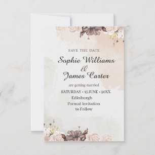 Save the Date Mariage Champêtre & Floral – Élégant