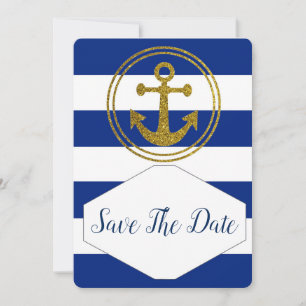 Save the Date maritime wedding invitation