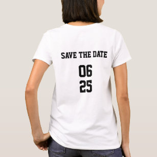 Save the date matching wedding couple sports style T-Shirt