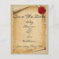 Save The Date Mediaeval Aged Scroll Wax Seal