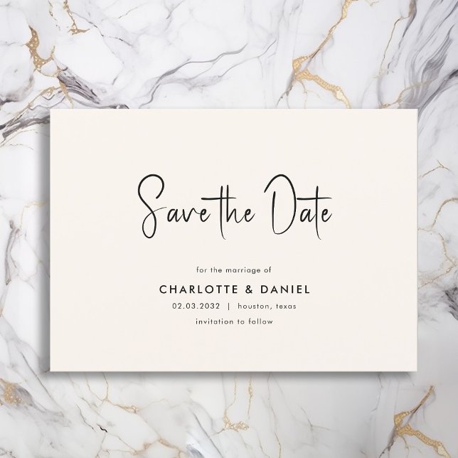 Save the Date! Modern, Minimal, Typography,  Invitation (Creator Uploaded)