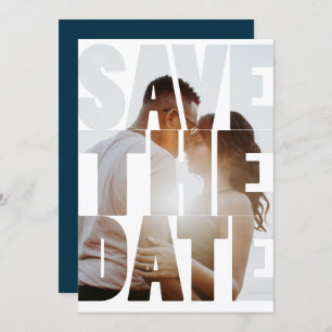 Save The Date Modern Personalised Photo Announcement