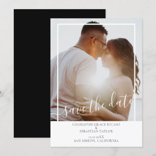 Save The Date Modern Personalised Photo Announcement