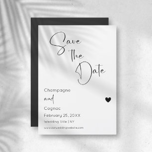 Save The Date Modern Script Wedding Magnetic Invitation