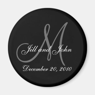 Save the Date Monogram & First Names Magnet