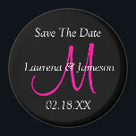 Save The Date Monogram Magnet<br><div class="desc">Visit ArtisticPostage.  These Save The Date Magnets templates can easily be customised or personalised by the happy couple.  Personalisation and customisation options include photos,  pictures,  a monogram or monograms,  and/or the names of the bride and groom.</div>