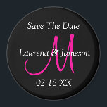 Save The Date Monogram Magnet<br><div class="desc">Visit ArtisticPostage.  These Save The Date Magnets templates can easily be customised or personalised by the happy couple.  Personalisation and customisation options include photos,  pictures,  a monogram or monograms,  and/or the names of the bride and groom.</div>