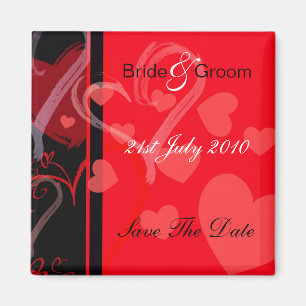 Save The Date - Mystic Heart - Black/Red Magnet