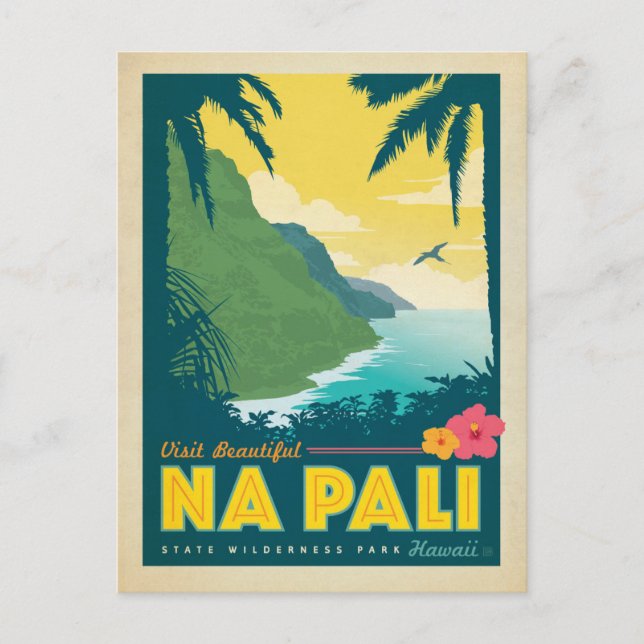 Save the Date - Na Pali, Hawaii Announcement Postcard (Front)