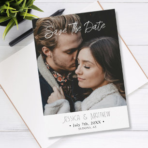 Save The Date, Names Photo & Info Card