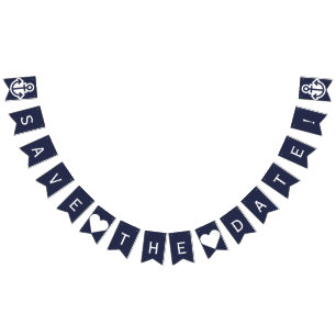 Save The Date Nautical Bunting Photo Prop