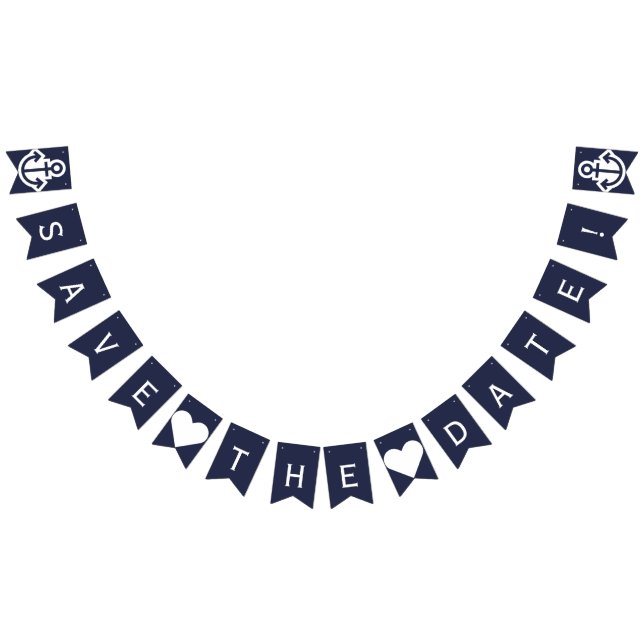 Save The Date Nautical Bunting Photo Prop Bunting (All)