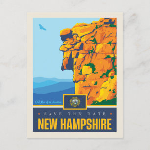Save the Date   New Hampshire Invitation Postcard