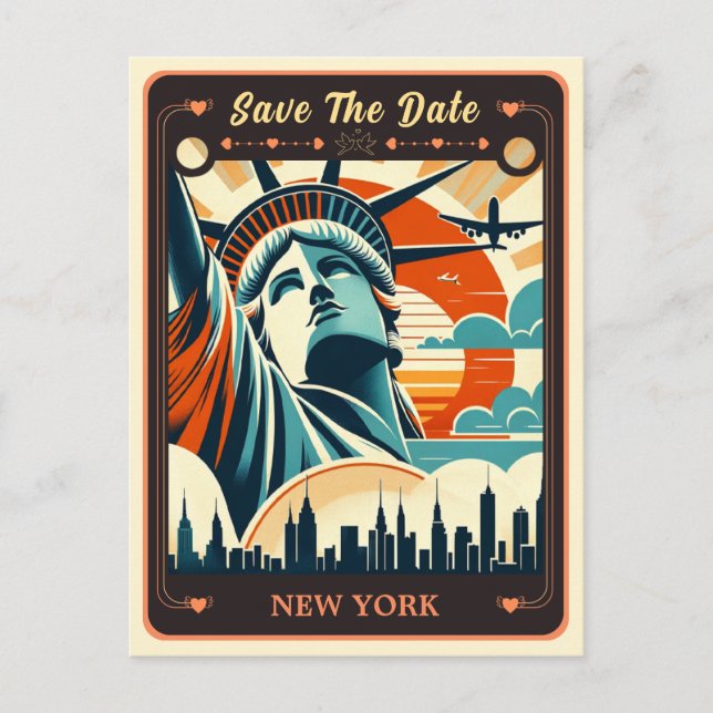 Save the Date | New York Invitation Postcard (Front)