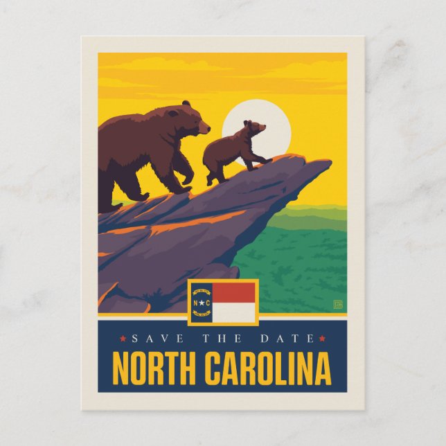 Save the Date | North Carolina Invitation Postcard (Front)