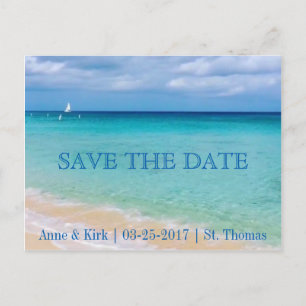 Save the Date   Ocean   Postcard Announcement Card