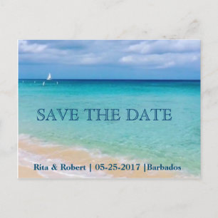 Save the Date   Ocean   Postcard Announcement Card