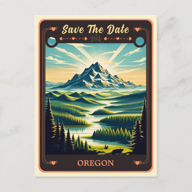 Save the Date | Oregon Invitation Postcard (Front)