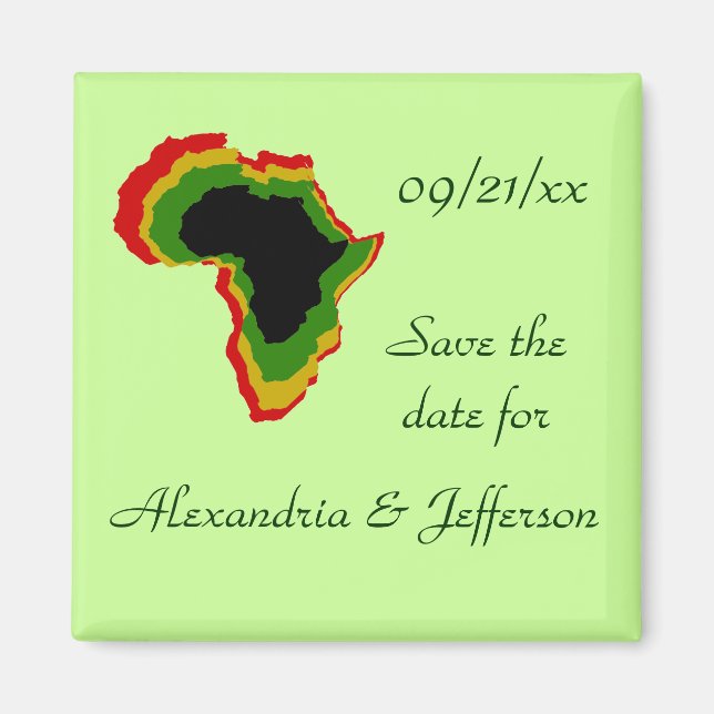 "Save the Date" - Pan African Colours Magnet (Front)