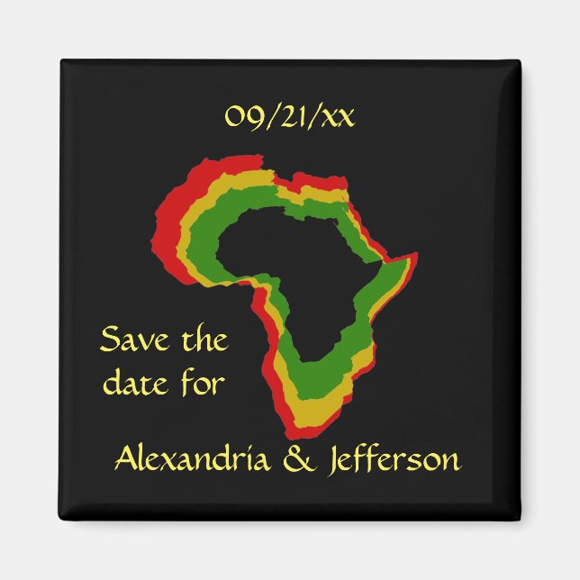 "Save the Date" - Pan African Colours Magnet (Front)