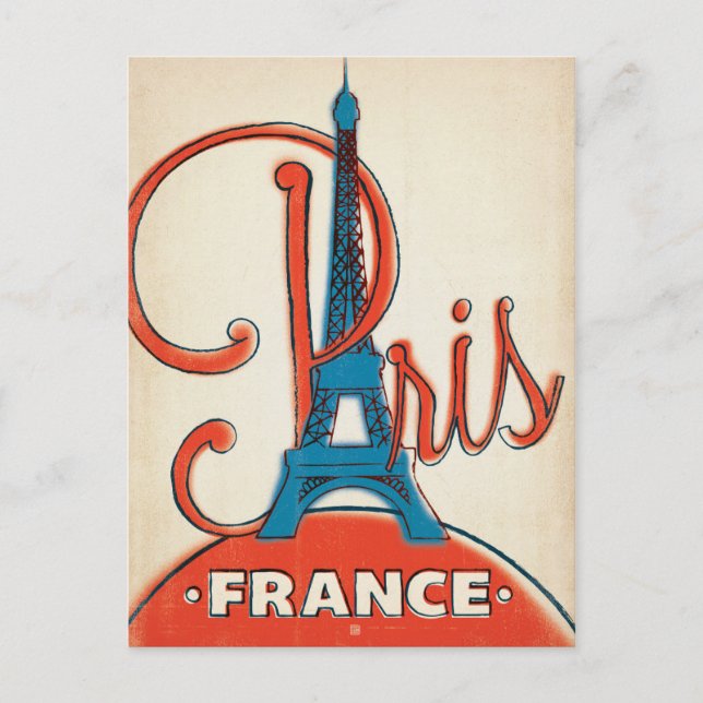 Save the Date | Paris  - Eiffel Tower Announcement Postcard (Front)
