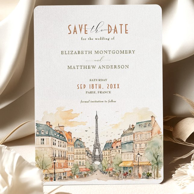 Save The Date Paris France Destination Invitation (Creator Uploaded)