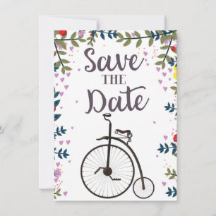 Save the Date Penny Farthing Invitation