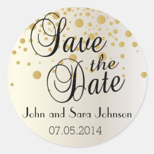 Save the Date   Personalise Classic Round Sticker
