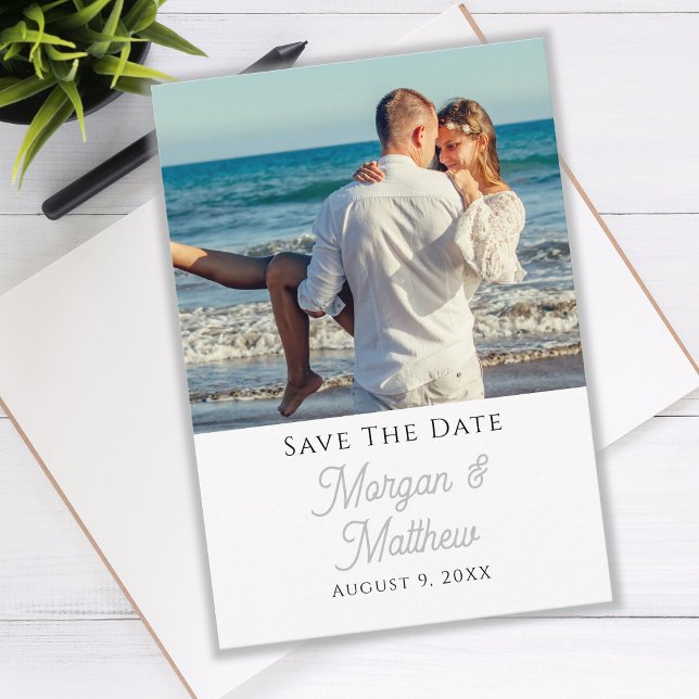 Save The Date Personalise Photo & Names Enclosure Card (Creator Uploaded)