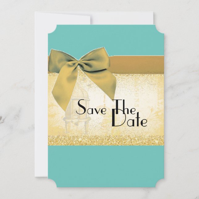 Save The Date  Personalise Wedding  Paris Template (Front)