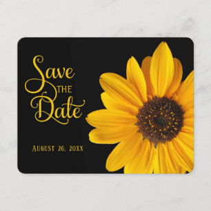 Save the Date, personalised Sunflower Invitation