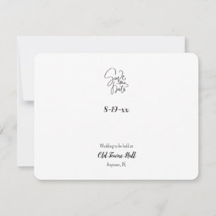 Save the Date Personalised Wedding Floral Card